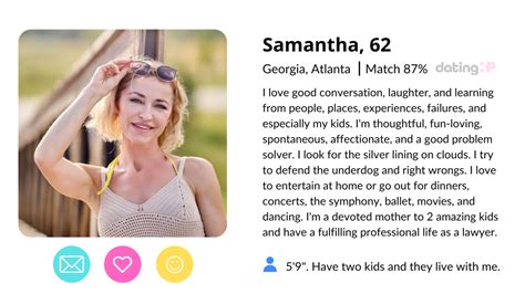sample dating profiles female over 50
